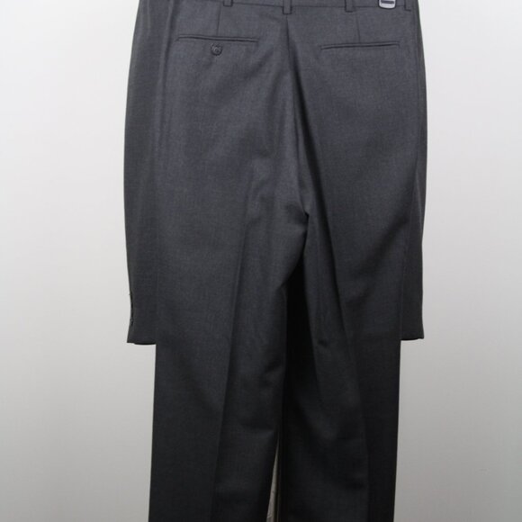 Stafford Mens 2-pc Suit‎ Blazer Jacket 40L Pants Size 30Wx31L Grey Solid E081155 - Picture 12 of 15